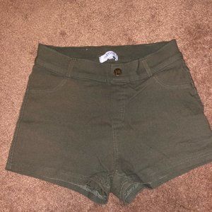 Stretchy Army Green Short Shorts